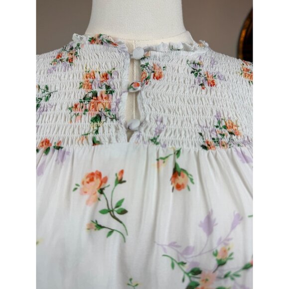 Cynthia Rowley, Long-sleeve floral peasant blouse, Medium - Picture 4 of 12